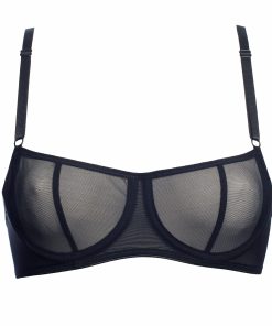 Black Mesh Underwire Bra