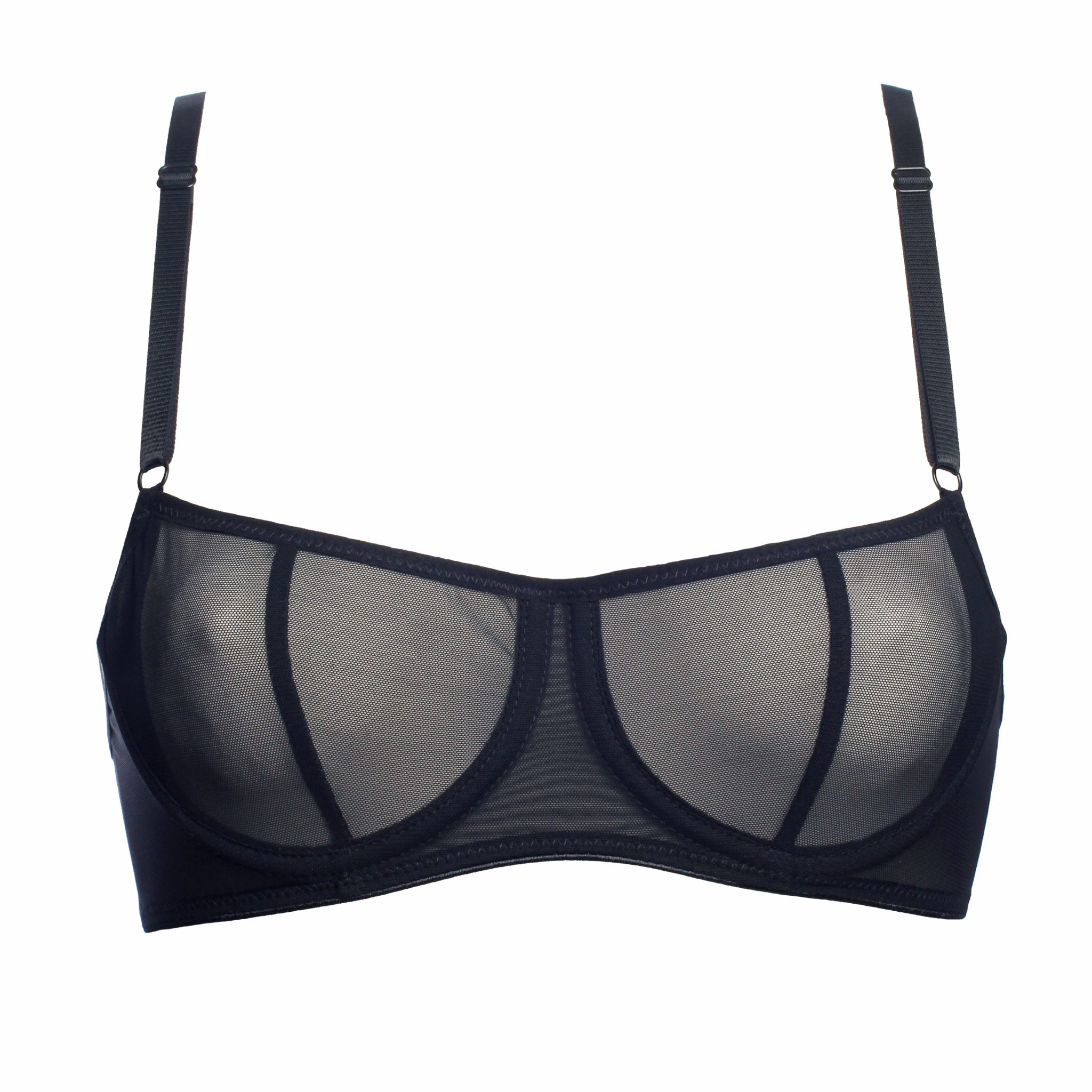 Black Mesh Basic underwire Bra by Flash you and me Lingerie