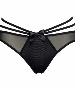 Black Mesh Panties With Straps