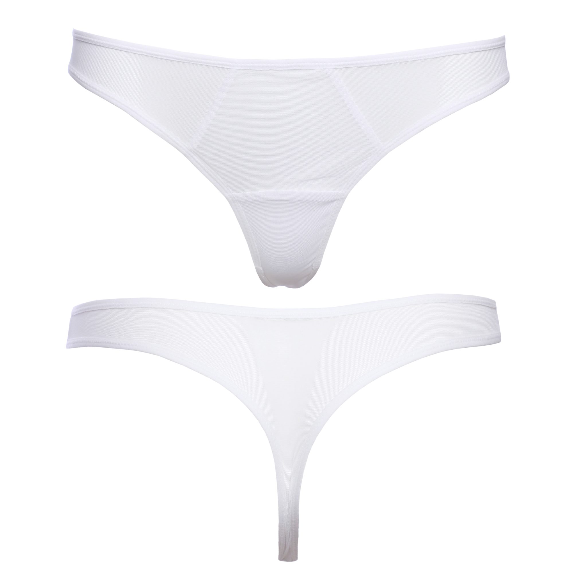 White Mesh Thong By Flash You And Me Lingerie