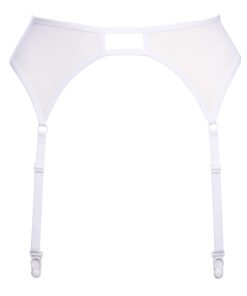 White Mesh Garter Belt