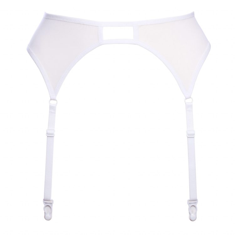 White Mesh Garter Belt