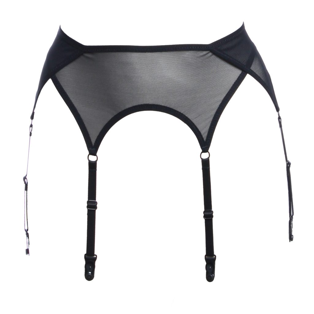 Black Low-Cut Panties With Strap and Colibri print by Flash