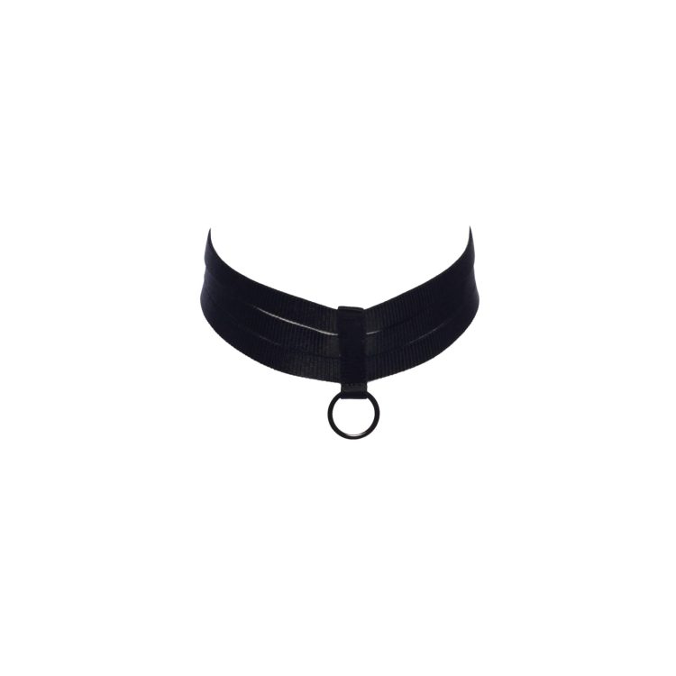 Black Choker Bondage Accessory