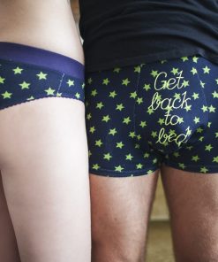 Navy "Get Back to Bed" Men's Cotton Boxer-Briefs