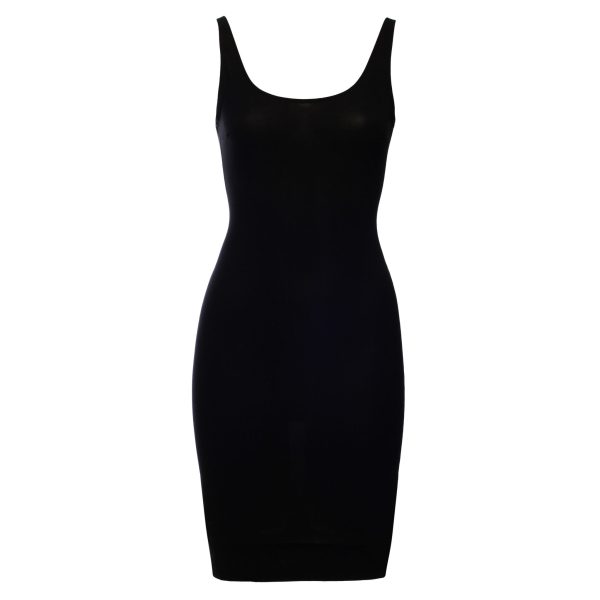 Black Slip Dress Front from flash