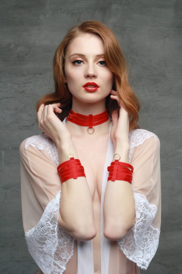 Red Choker Bondage Accessory