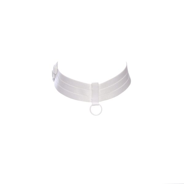 White Choker Bondage Accessory