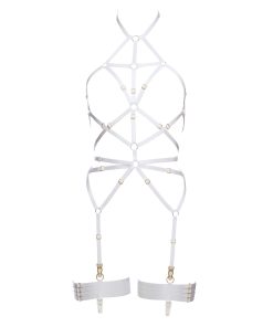 Magdalena Bondage Playsuit in White