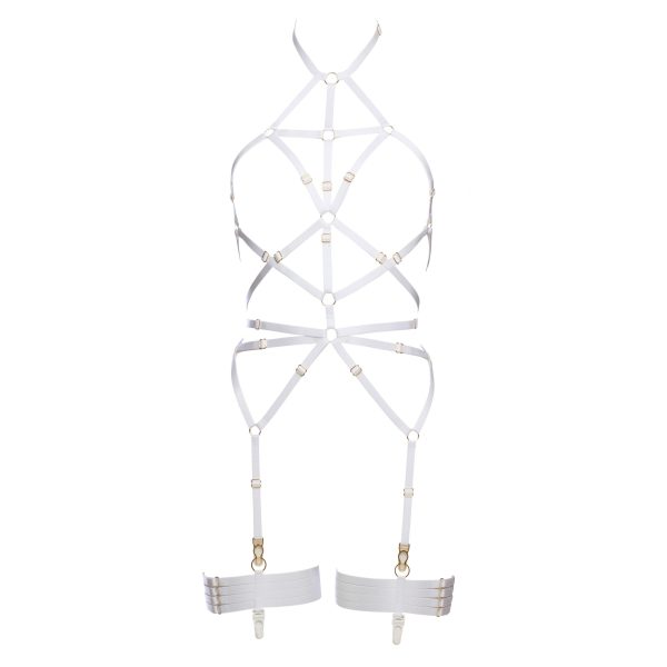 Magdalena Bondage Playsuit in White