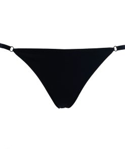 Black Jersey Triangle Panties With Black Sliders