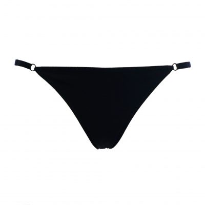 Black Jersey Triangle Panties With Black Sliders by flashyouandme.com