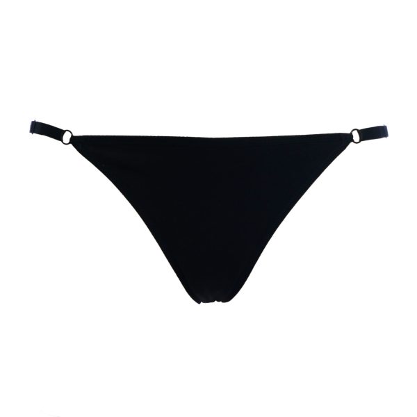 Black Jersey Triangle Panties With Black Sliders