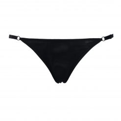 Black Mesh Triangle Panties With Adjustable Sides