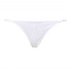 White Mesh Triangle Panties With White Lace