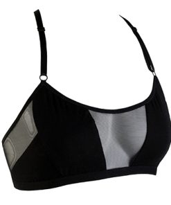 Black geometric jersey bralette