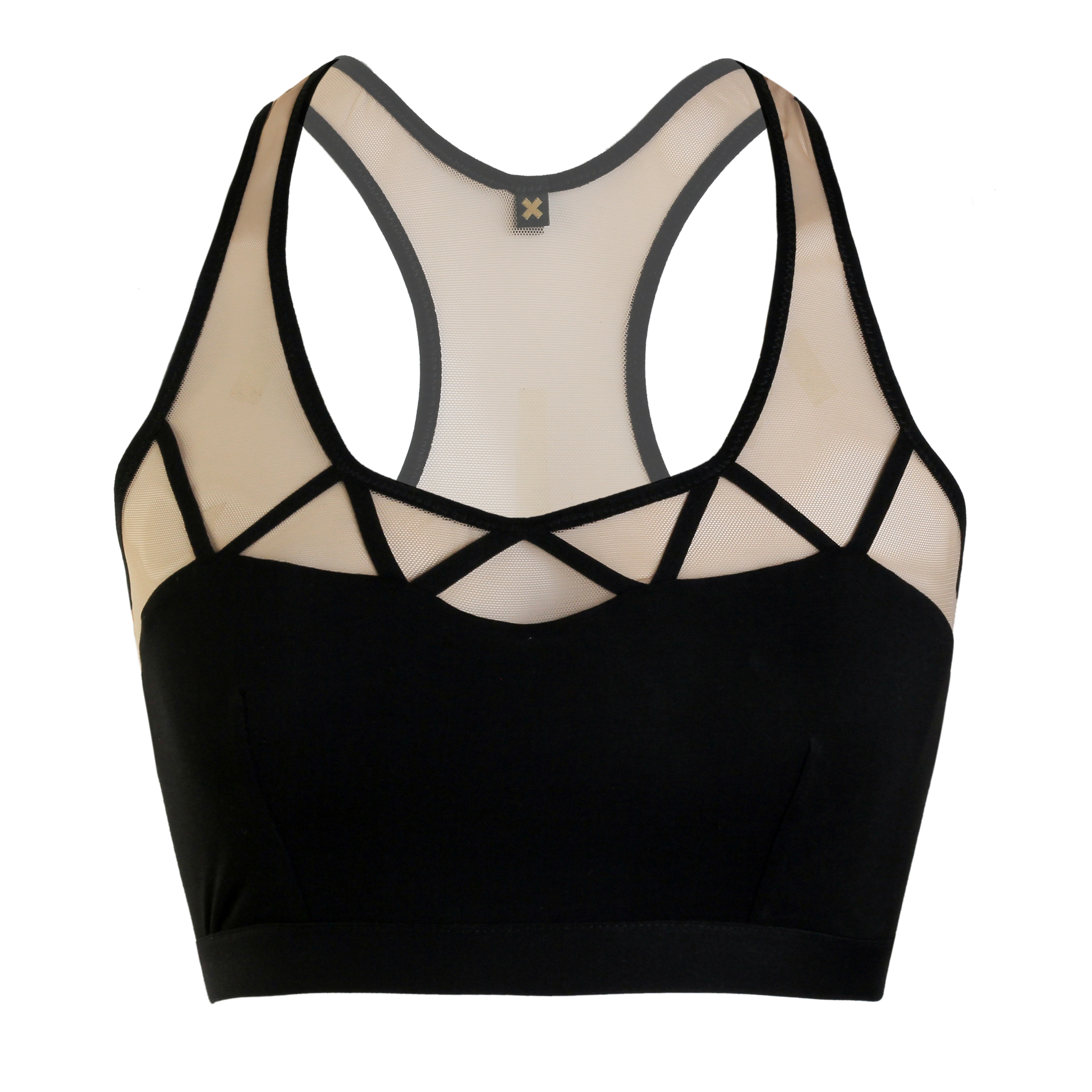 Sporty Racer Back Crop Top From Organic Jersey by Flash