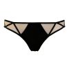 Low cut Jersey Panties with Nude Mesh and Decorative Straps