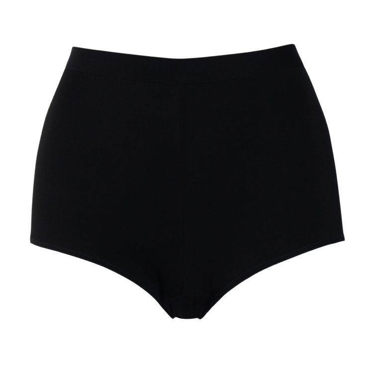 High Waist Shorts From Black Organic Jersey