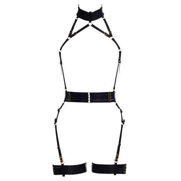 ALIVIA Bondage Playsuit in Black