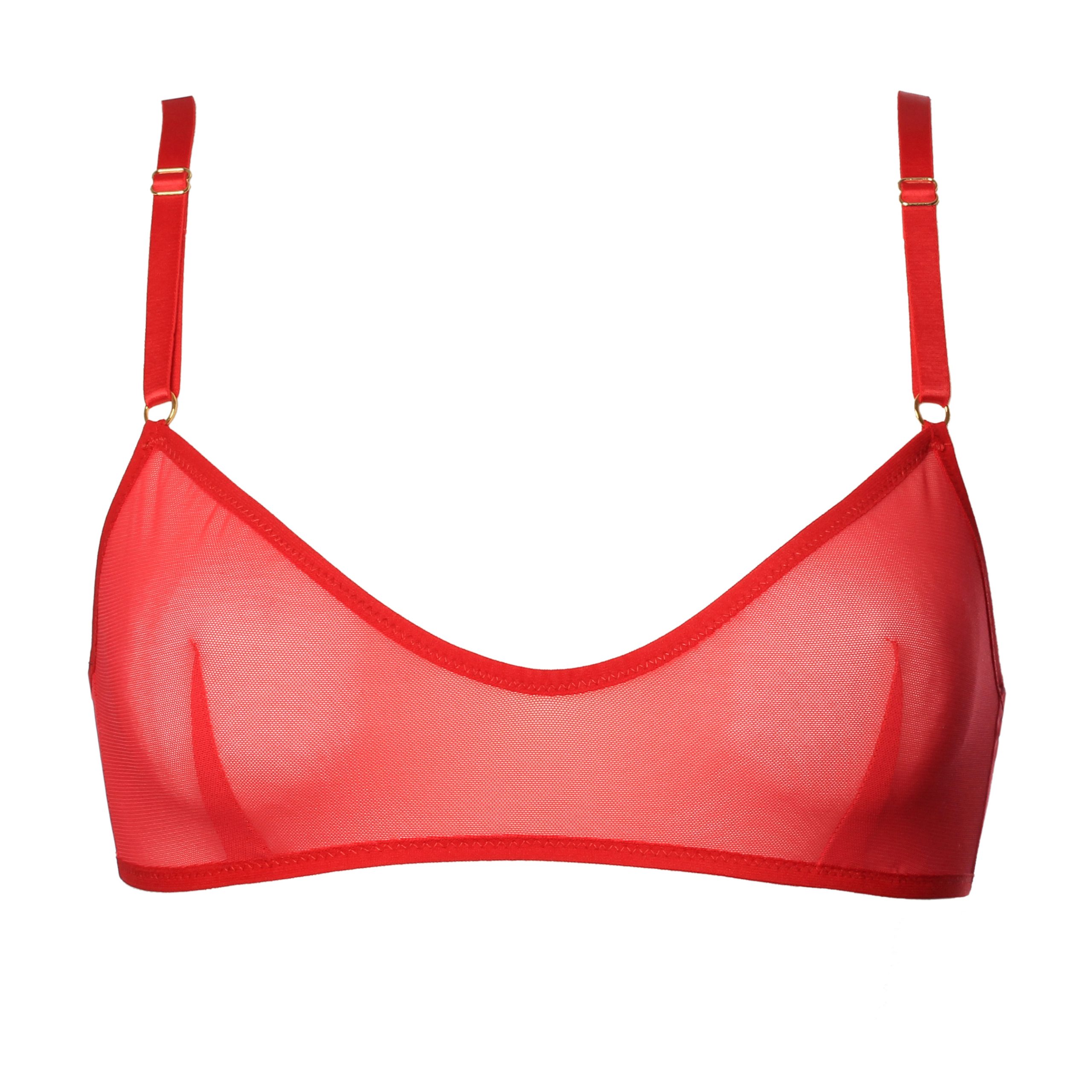 Red Mesh Bralette by Flash you and me Lingerie