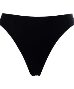 High Cut Panties From Black Organic Jersey