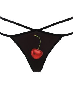 Cherry Kissed Diamond Shaped Thong With Straps