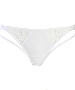 White Mesh Panties with Lace by flashyouandme.com