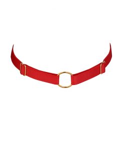 base red choker by flash you and me