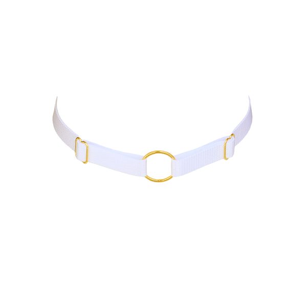 base white choker by flash you and me