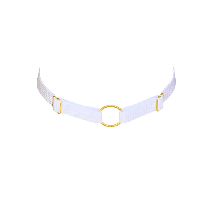 base white choker by flash you and me