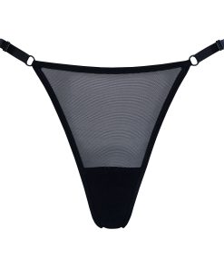 black adjustable thong by flash you and me