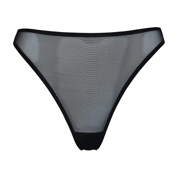 black mesh high cut panties by flash you and me