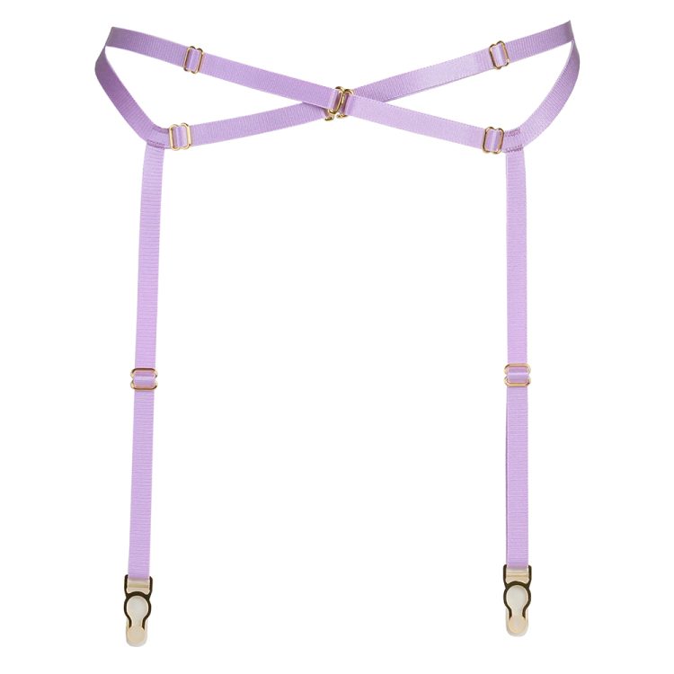 bondage garter belt in lavender by flash