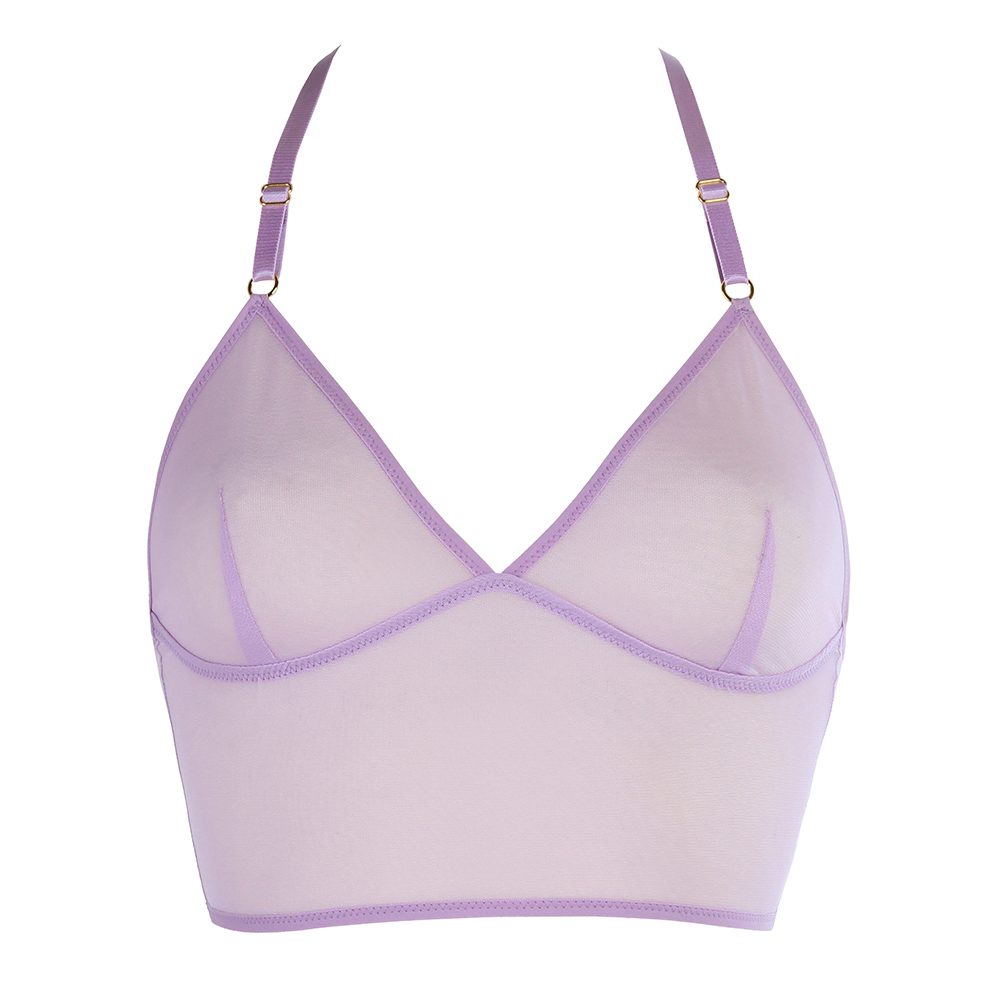 Triangle Top in Lavender Mesh by Flash you and me Lingerie
