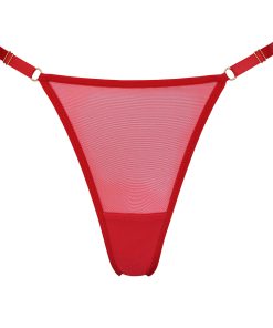 red high cut adjustable thong by flash you and me