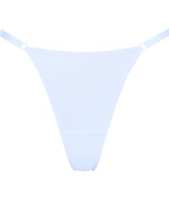 white adjustable high cut thong by flash you and me