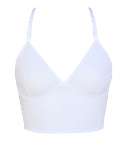 white mesh triangle top by flash you and me