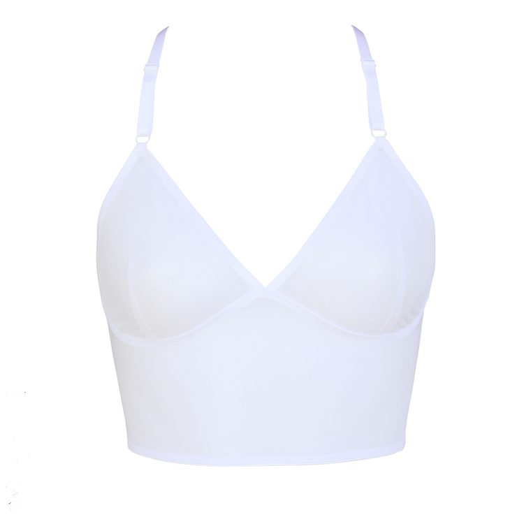 white mesh triangle top by flash you and me