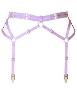 Lavender-Bondage-garter-belt