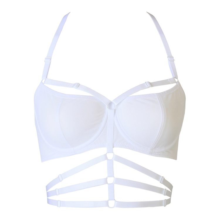 White-Mesh-Underwire-Bra-with-Bondage-Detailing