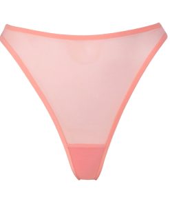 High Cut Thong in Peach Mesh by Flash Lingerie