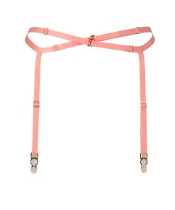 Bondage Garter Belt in Peach by Flashyouandme