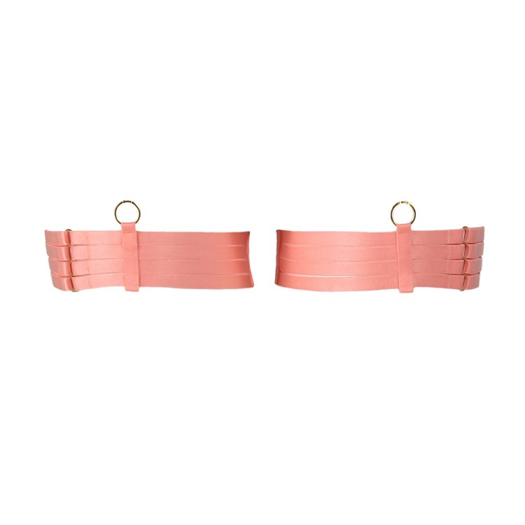 Bondage Leg garters in Peach