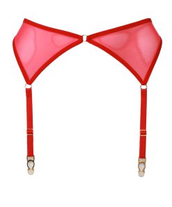 Red clip-on accessory flash lingerie