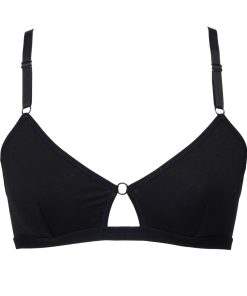 Black jersey and mesh bralette by Flash Lingerie