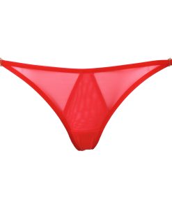 Red mesh panties with hooks by Flash lingerie