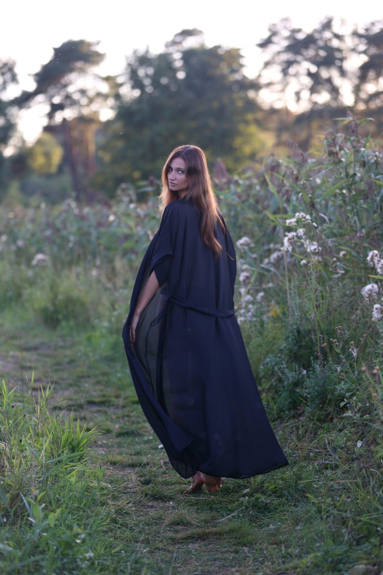 Sheer Black Kimono