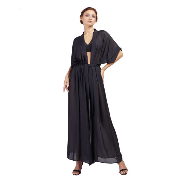 Sheer Black Kimono by Flash you and me