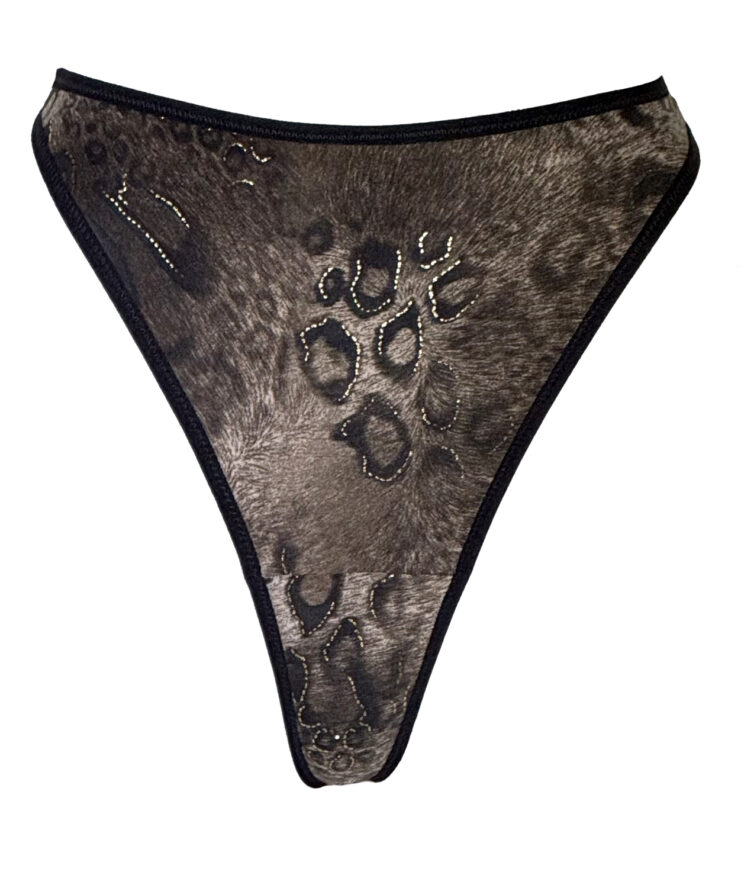Leopard Print Thong